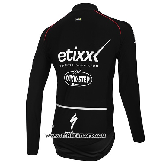 2015 Maillot Ciclismo Ettix Quick Step Noir Manches Longues et Cuissard